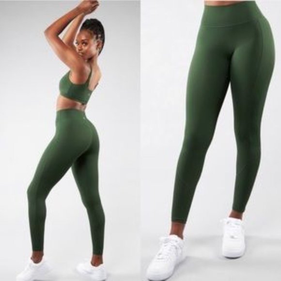 Buffbunny Collection Pants - buffbunny | high waisted seamless dark green athletic leggings